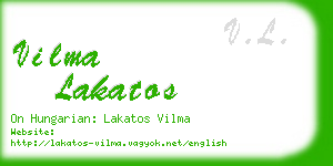 vilma lakatos business card